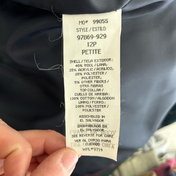 Sag Harbor Green and Red Plaid Blazer - Picture 5 of 5